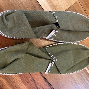 Espadrille-type fabric shoe olive green men's 43/US 10.5